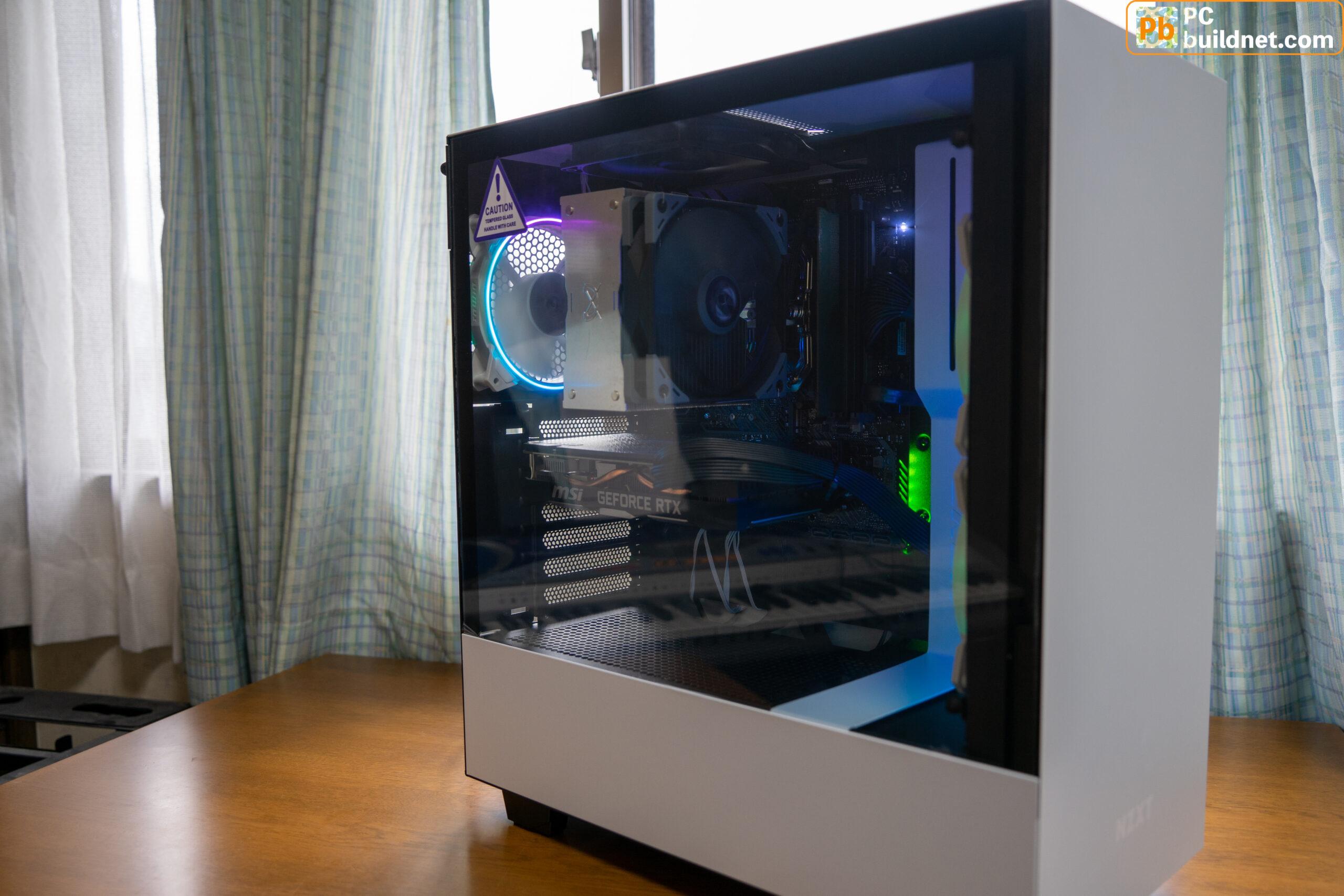 おしゃれ NZXT H510 White & Black ミドルタワーPCケース 強化ガラス